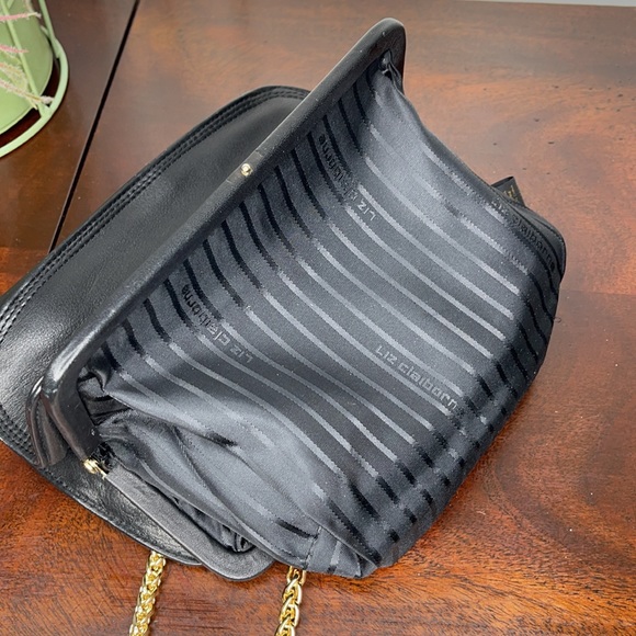 Leather Co. Liz Claiborne Black Leather Crossbody - Picture 9 of 10